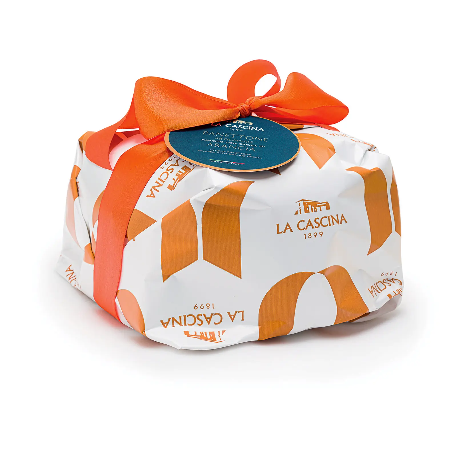 PANETTONE ARTIGIANALE FARCITO CREMA ALL'ARANCIA da 1Kg